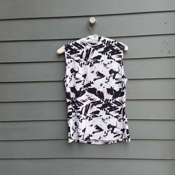 Tahari Black White Knotted Shell size Large - Picture 3 of 10